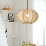 Hem & Trädgård > Belysning > Belysningsarmaturer > Taklampor Geometrisk Hänglampa av Hampasnöre och Trä