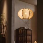 Hem & Trädgård > Belysning > Belysningsarmaturer > Taklampor Geometrisk Hänglampa av Hampasnöre och Trä