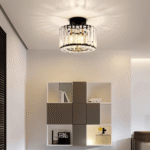 Hem & Trädgård > Belysning > Belysningsarmaturer > Taklampor Halvinkapslad kristalltaklampa