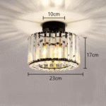 Hem & Trädgård > Belysning > Belysningsarmaturer > Taklampor Halvinkapslad kristalltaklampa