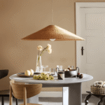 Hem & Trädgård > Belysning > Belysningsarmaturer > Taklampor Hänglampa i brun-beige kon-rattan