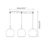 Hem & Trädgård > Belysning > Belysningsarmaturer > Taklampor Indoor Glas Hängelampe