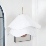 Hem & Trädgård > Belysning > Belysningsarmaturer > Taklampor Japandi-inspirerad tygpendellampa