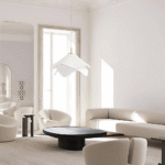 Hem & Trädgård > Belysning > Belysningsarmaturer > Taklampor Japandi-inspirerad tygpendellampa