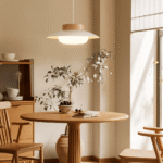 Hem & Trädgård > Belysning > Belysningsarmaturer > Taklampor Japansk Hänglampa i Krämfärgad Skålform