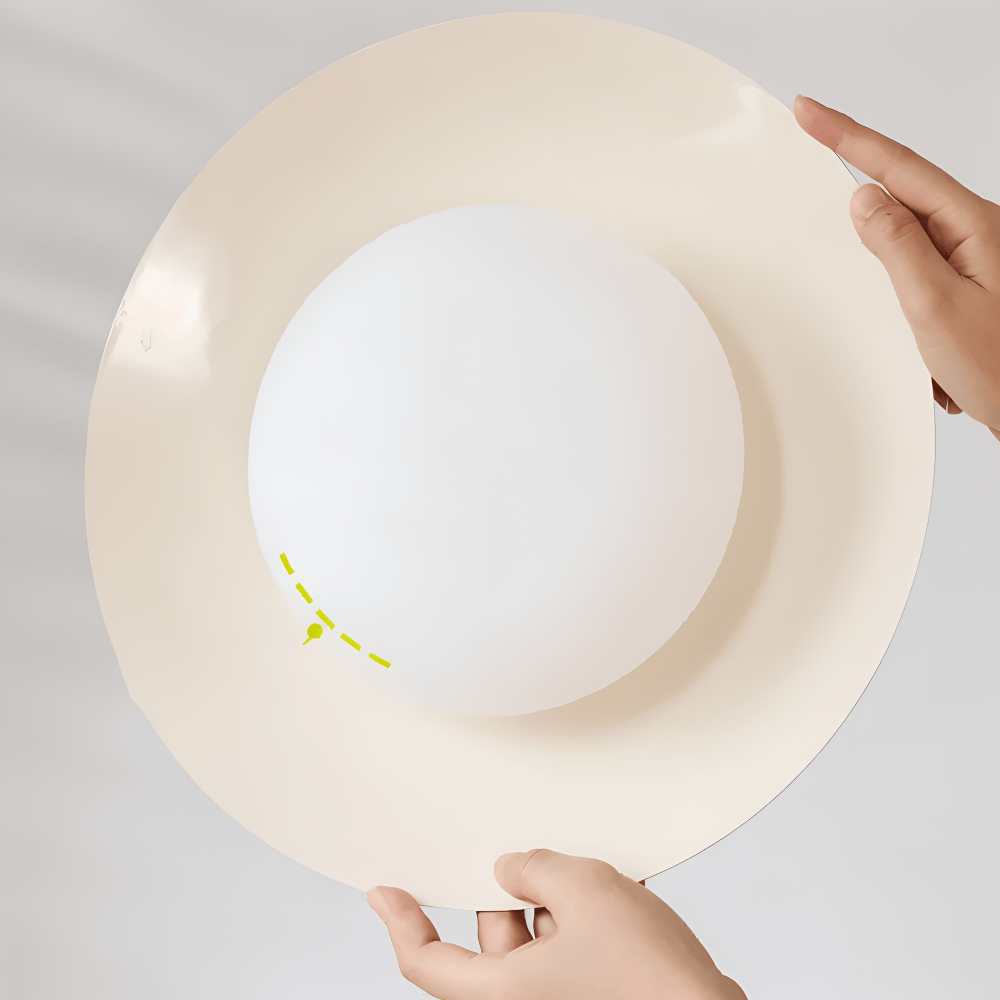 Hem & Trädgård > Belysning > Belysningsarmaturer > Taklampor Japansk Hänglampa i Krämfärgad Skålform