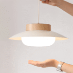 Hem & Trädgård > Belysning > Belysningsarmaturer > Taklampor Japansk Hänglampa i Krämfärgad Skålform