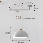 Hem & Trädgård > Belysning > Belysningsarmaturer > Taklampor Justerbar Järn Kuppel Hänglampa