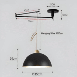 Hem & Trädgård > Belysning > Belysningsarmaturer > Taklampor Justerbar Järn Kuppel Hänglampa