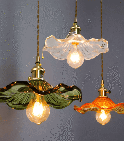 Hem & Trädgård > Belysning > Belysningsarmaturer > Taklampor Levande Glas Pendellampa med Kopparaccent