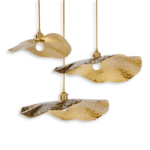 Hem & Trädgård > Belysning > Belysningsarmaturer > Taklampor Lyxig Pendellampa med Lotusblad i Guld