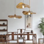 Hem & Trädgård > Belysning > Belysningsarmaturer > Taklampor Lyxig Pendellampa med Lotusblad i Guld