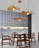 Hem & Trädgård > Belysning > Belysningsarmaturer > Taklampor Lyxig Pendellampa med Lotusblad i Guld