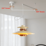 Hem & Trädgård > Belysning > Belysningsarmaturer > Taklampor Metall Trä Vipparm Hänglampa