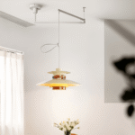 Hem & Trädgård > Belysning > Belysningsarmaturer > Taklampor Metall Trä Vipparm Hänglampa