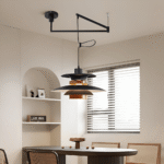 Hem & Trädgård > Belysning > Belysningsarmaturer > Taklampor Metall Trä Vipparm Hänglampa