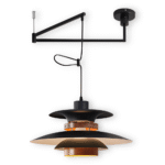 Hem & Trädgård > Belysning > Belysningsarmaturer > Taklampor Metall Trä Vipparm Hänglampa