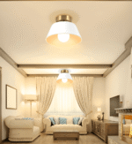 Hem & Trädgård > Belysning > Belysningsarmaturer > Taklampor Metallic Retro Svart & Vit LED Taklampa