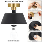 Hem & Trädgård > Belysning > Belysningsarmaturer > Taklampor Metallic Retro Svart & Vit LED Taklampa