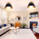 Hem & Trädgård > Belysning > Belysningsarmaturer > Taklampor Metallic Retro Svart & Vit LED Taklampa