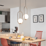 Hem & Trädgård > Belysning > Belysningsarmaturer > Taklampor Modern Guld Ellips Ring Glaskula LED Hänglampa