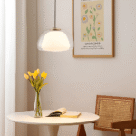 Hem & Trädgård > Belysning > Belysningsarmaturer > Taklampor Modern Kräm Glas Pendellampa