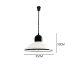 Hem & Trädgård > Belysning > Belysningsarmaturer > Taklampor Modern Metallhänglampa med Svart Fjäderkabel