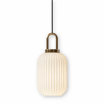 Hem & Trädgård > Belysning > Belysningsarmaturer > Taklampor Nordisk Ribbad Glas Pendellampa