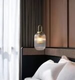 Hem & Trädgård > Belysning > Belysningsarmaturer > Taklampor Nordisk Ribbad Glas Pendellampa