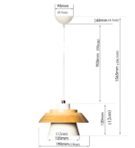 Hem & Trädgård > Belysning > Belysningsarmaturer > Taklampor Nordiskt trä & metall Macaron LED Hänglampa