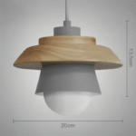 Hem & Trädgård > Belysning > Belysningsarmaturer > Taklampor Nordiskt trä & metall Macaron LED Hänglampa