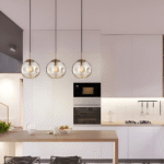 Hem & Trädgård > Belysning > Belysningsarmaturer > Taklampor Rund Champagne Grå Glas LED Pendellampa