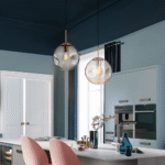 Hem & Trädgård > Belysning > Belysningsarmaturer > Taklampor Rund Champagne Grå Glas LED Pendellampa