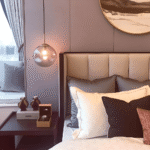 Hem & Trädgård > Belysning > Belysningsarmaturer > Taklampor Rund Champagne Grå Glas LED Pendellampa