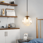 Hem & Trädgård > Belysning > Belysningsarmaturer > Taklampor Rund Champagne Grå Glas LED Pendellampa