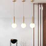 Hem & Trädgård > Belysning > Belysningsarmaturer > Taklampor Rund Vit Glas Skärm Hänglampa