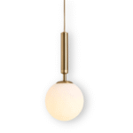 Hem & Trädgård > Belysning > Belysningsarmaturer > Taklampor Rund Vit Glas Skärm Hänglampa