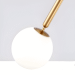 Hem & Trädgård > Belysning > Belysningsarmaturer > Taklampor Rund Vit Glas Skärm Hänglampa