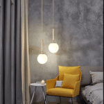 Hem & Trädgård > Belysning > Belysningsarmaturer > Taklampor Rund Vit Glas Skärm Hänglampa