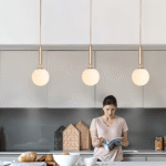 Hem & Trädgård > Belysning > Belysningsarmaturer > Taklampor Rund Vit Glas Skärm Hänglampa