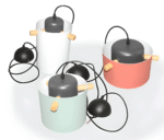 Hem & Trädgård > Belysning > Belysningsarmaturer > Taklampor Skandinavisk trä & järn Färgglad LED Hänglampa