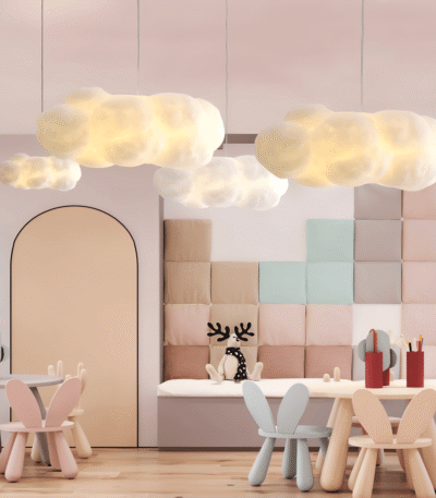 Hem & Trädgård > Belysning > Belysningsarmaturer > Taklampor Skurrig Svävande Vit Moln Hänglampa