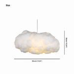 Hem & Trädgård > Belysning > Belysningsarmaturer > Taklampor Skurrig Svävande Vit Moln Hänglampa