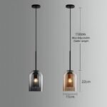 Hem & Trädgård > Belysning > Belysningsarmaturer > Taklampor Snygg Dubbelglas Pendellampa