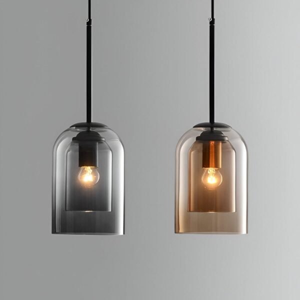 Hem & Trädgård > Belysning > Belysningsarmaturer > Taklampor Snygg Dubbelglas Pendellampa