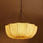 Hem & Trädgård > Belysning > Belysningsarmaturer > Taklampor Stoff Wabi-Sabi Stil Pendellampa