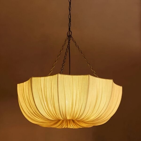 Hem & Trädgård > Belysning > Belysningsarmaturer > Taklampor Stoff Wabi-Sabi Stil Pendellampa