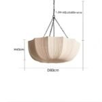 Hem & Trädgård > Belysning > Belysningsarmaturer > Taklampor Stoff Wabi-Sabi Stil Pendellampa