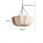 Hem & Trädgård > Belysning > Belysningsarmaturer > Taklampor Stoff Wabi-Sabi Stil Pendellampa