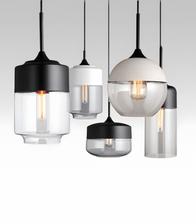 Hem & Trädgård > Belysning > Belysningsarmaturer > Taklampor Svart/Vit Glas Taklampor